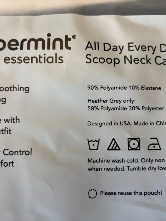 Shapermint All Day Every Day Scoop Neck Cami Tank Top Black Shapewear 14 16 New - Picture 4 of 16